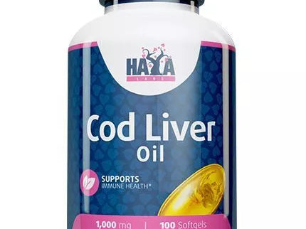 Haya Labs Cod Liver Oil (Menkių kepenų aliejus) 100kaps.