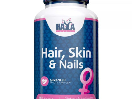 Haya Labs Hair, Skin and Nails 60 kaps. (vitaminai plaukams, odai ir nagams)
