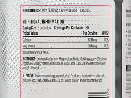 Applied Nutrition Calcium & Magnesium 60 kaps.