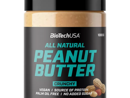 Biotech All Natural Peanut Butter, (žemės riešutų kremas) 1000 g
