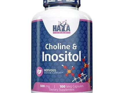 Haya Labs Choline & Inositol 100 kaps. (Cholino bitartratas ir Inozitolis)
