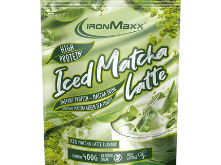 IronMaxx Iced Matcha Latte 400 g. (baltymų matcha gėrimas)