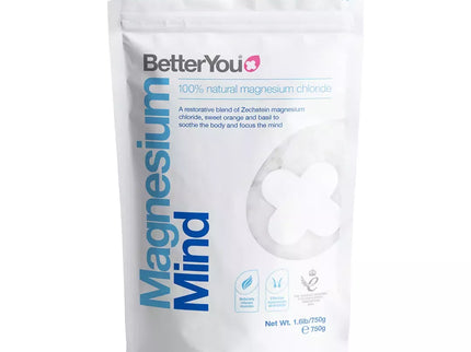 BetterYou Magnesium Mind Bath Flakes 750 g. (Magnio vonios dribsniai)