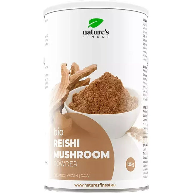 Nature's Finest tikrinių blizgučių (reishi grybų) milteliai, ekologiški 125 g.