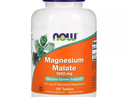 NOW Magnesium Malate 180 tabl. (magnio malatas)