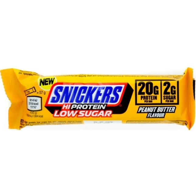 Snickers Low Sugar High Protein Peanut Butter Bar 57 g.